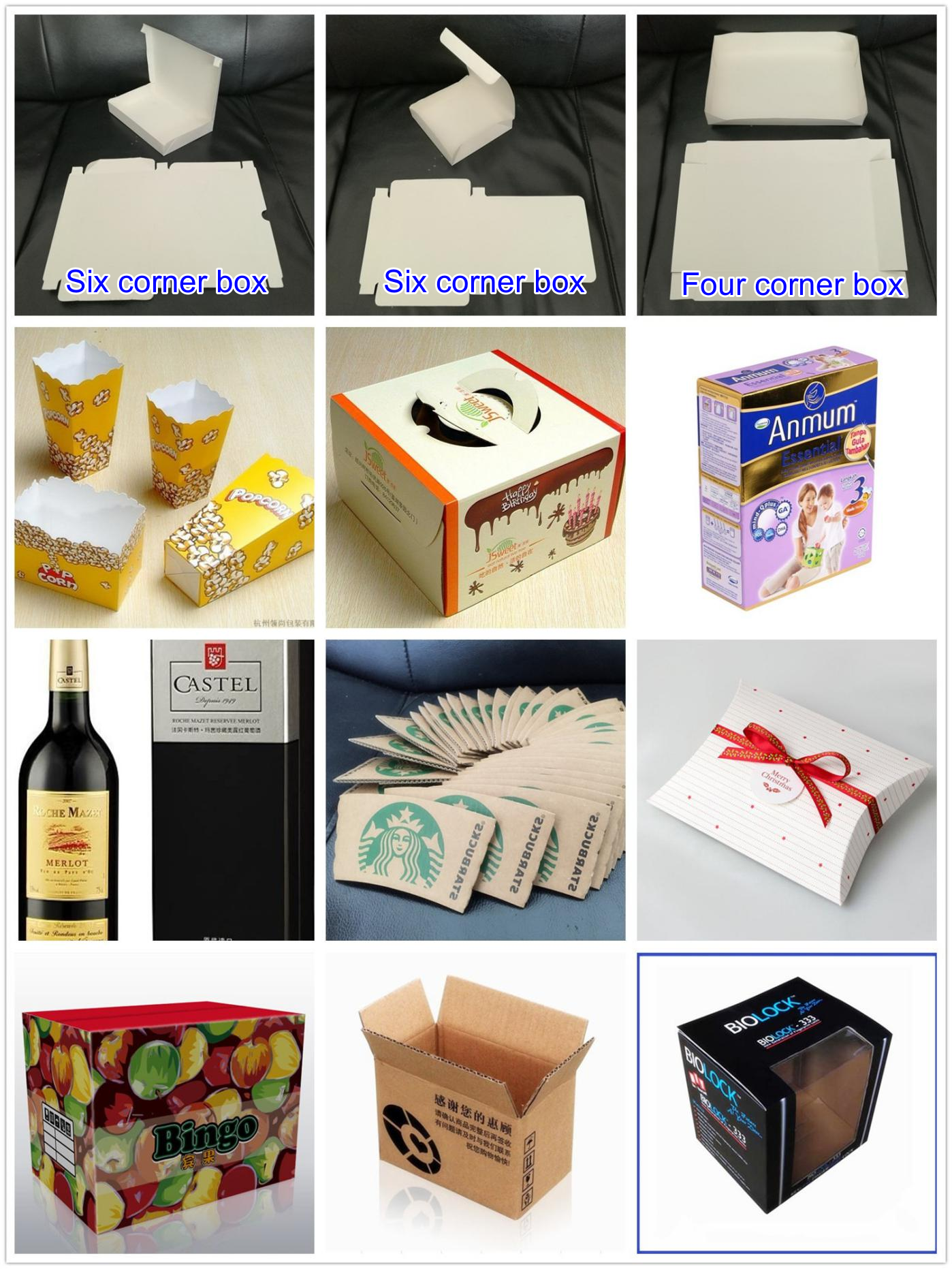 عالي السرعة التلقائي 4 و 6 مجلد الزاوية آلة gluer